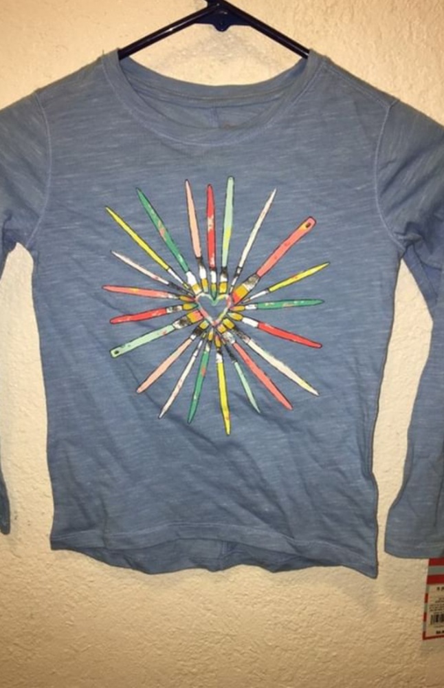 Girls blue long-sleeve shirt with tags